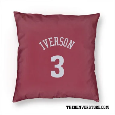 Red Denver Nuggets Allen Iverson   Pillow Cover (18 X 18)